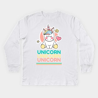 I love Unicorns Kids Long Sleeve T-Shirt